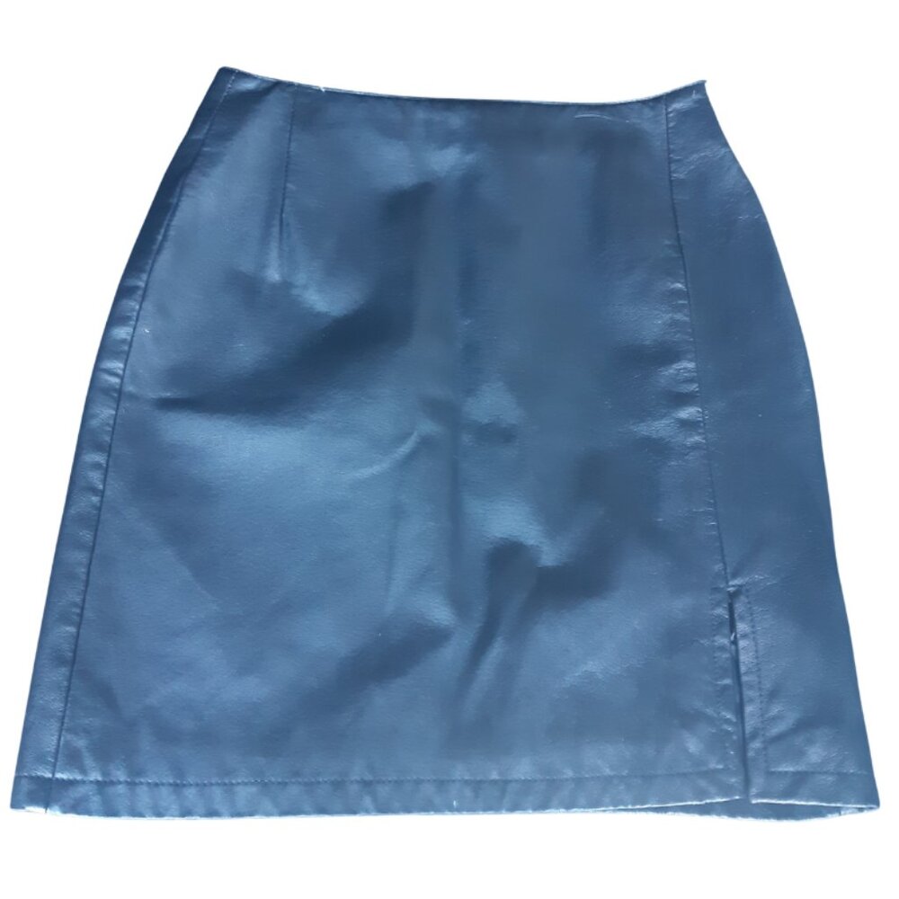 Sequence SZ 10 Black Leather Women's Fully Lined Skirt